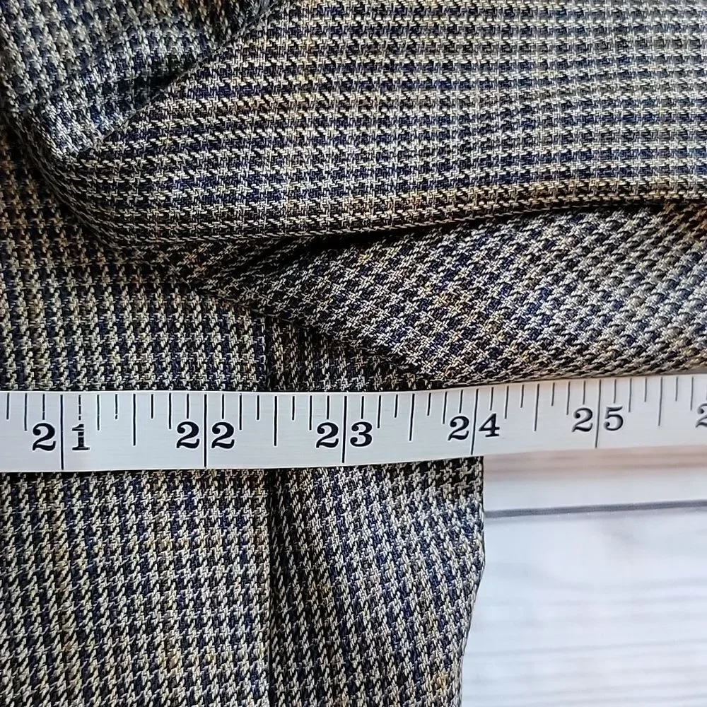 Chaps Ralph Lauren Nailhead Tweed Silk And Wool Blazer Mens Size 44T